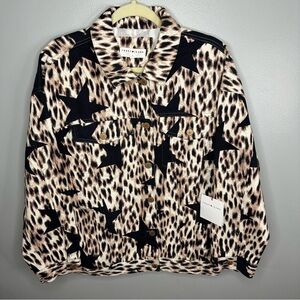 Toast Jeans NWT Leopard/Stars Jean Jacket Women’s Oversized Small